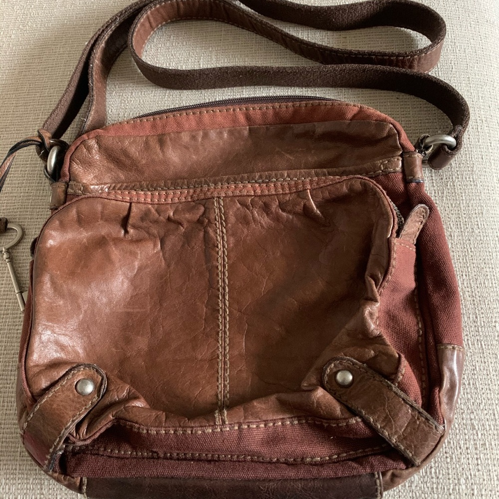 Brown Fossil Messenger Bag